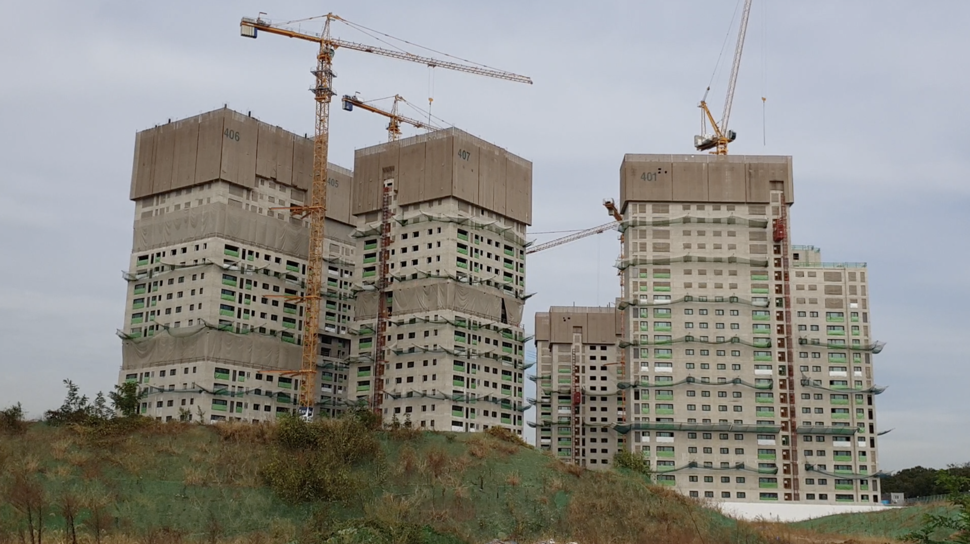 2019년 과천지식정보타운 단지 건설 현장 전경. @사진: 경제전파사